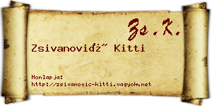 Zsivanović Kitti névjegykártya