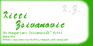 kitti zsivanovic business card